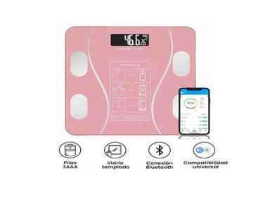 BALANZA SMART BLUETOOTH DIGITAL ROSADA - 2