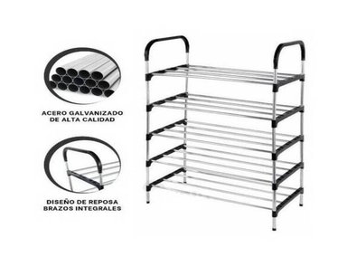 ORGANIZADOR NEGRO CALZADOS MULTIUSO ZAPATERO 5 NIVELES - 2