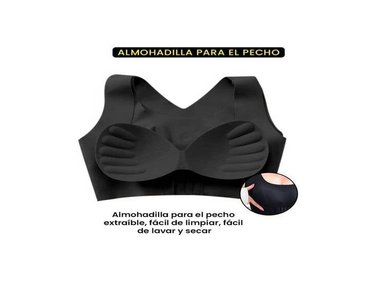 BRASIER SOSTEN NEGRO REAFIRMANTE PUSH UP CASUAL CORRECTOR DEPORTIVO M - 2