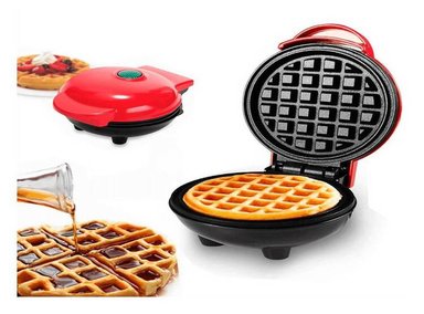 MINI WAFFLERA ANTIADHERENTE ELÉCTRICA