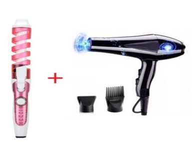 COMBO SECADORA + RIZADORA CABELLO