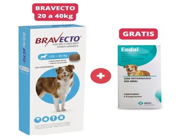 ANTIPULGAS BRAVECTO PARA PERROS DE 20 - 40 KG