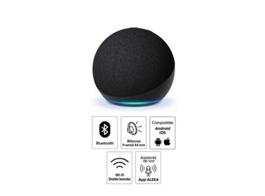PARLANTE AMAZON INTELIGENTE CON ALEXA ECHO DOT 5 NEGRO - 2