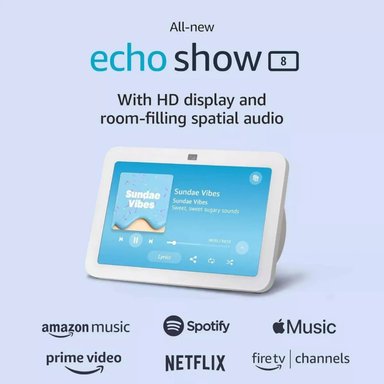 AMAZON PANTALLA INTELIGENTE ECHO SHOW 8 3RA GEN CON ALEXA NEGRO - 4