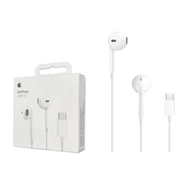 AUDÍFONO EARPODS APPLE CON CONECTOR TIPO C BLANCO - 1