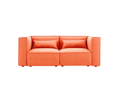 SOFÁ RABHÉ BARENA SHORT 2 CUERPOS NARANJA