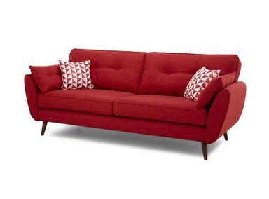 SOFÁ RABHÉ VINTAGE YAN 3 CUERPOS ROJO