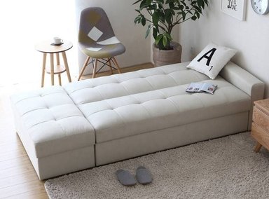 SOFÁ CAMA RABHE CREMA CAPRI - 3