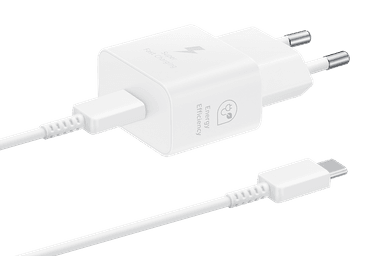 CARGADOR SAMSUNG CARGA RAPIDA 25W CABLE BLANCO - 1