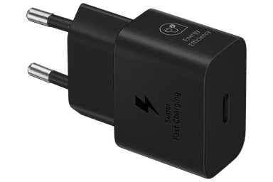 CARGADOR SAMSUNG CARGA RAPIDA 25W SIN CABLE NEGRO - 1