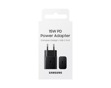 CARGADOR SAMSUNG CARGA RAPIDA 15W SIN CABLE NEGRO - 4