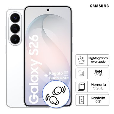 CELULAR SAMSUNG GALAXY S26 512GB WHITE - 1