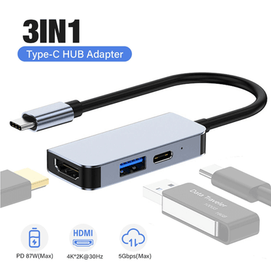 ADAPTADOR MULTIPUERTO TIPO C A HDMI UDB IPAD AIR PRO MACBOOK - 1
