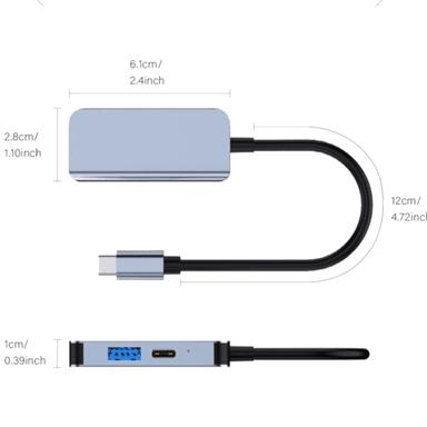 ADAPTADOR MULTIPUERTO TIPO C A HDMI UDB IPAD AIR PRO MACBOOK - 3