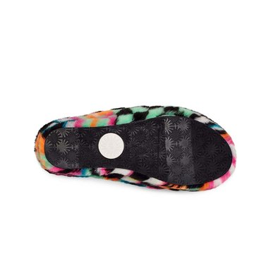 SANDALIAS UGG FLUFF YEAH SLIDE CHECKS MUJER - 6