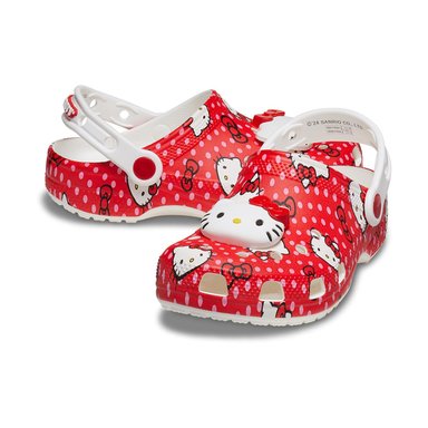 ZUECOS CROCS HELLO KITTY RED CLASSIC CLOG T NIÑOS - 2