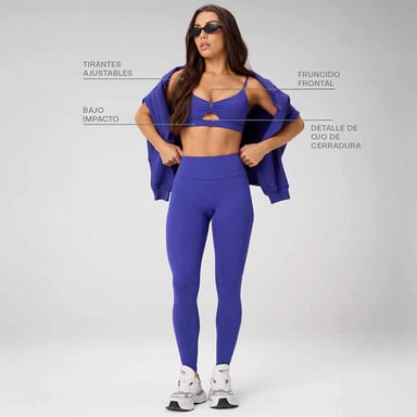 TOP FABLETICS PURELUXE KEYHOLE LOW IMPACT BRA MUJER - 3