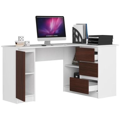 ESCRITORIO EN L GERENCIAL BLANCO-ROBLE 150CM - 2