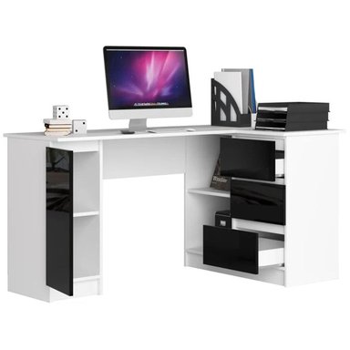 ESCRITORIO EN L MUEBLES CRISOSTOMO HOME OFFICE 150 CM GERENCIAL -NEGRO - 2