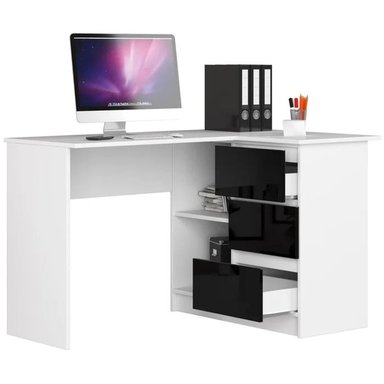 ESCRITORIO EN L MUEBLES CRISOSTOMO HOME OFICCE 125 CM GERENCIAL -NEGRO - 2