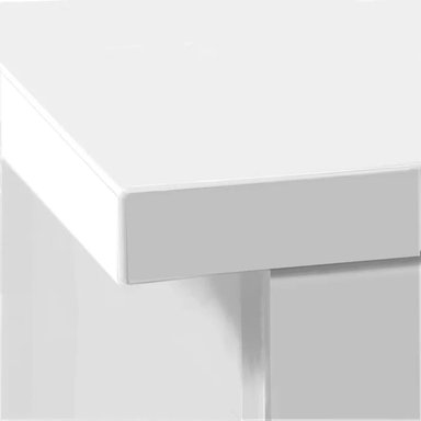 ESCRITORIO MODERNO MUEBLES CRISOSTOMO HOME OFICCE 85 CM X 85 CM BLANCO DE MELAMINA CON ESTANTE - 2