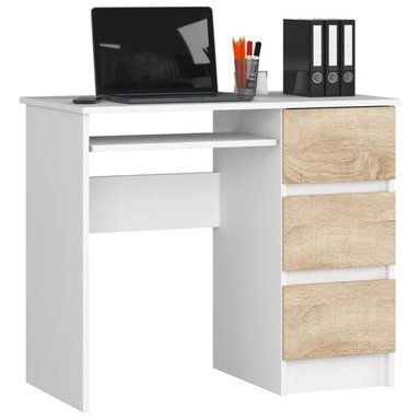 ESCRITORIO DE MELAMINA MUEBLES CRISOSTOMO HOME OFICCE 90 CM MODERNO -MALVA