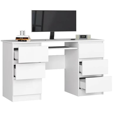 ESCRITORIO DE MELAMINA MUEBLES CRISOSTOMO HOME OFICCE 135 CM BLANCO GERENCIAL - 2