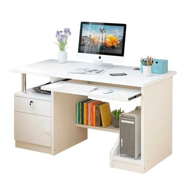 ESCRITORIO PARA COMPUTADORA PERSONAL MUEBLES CRISOSTOMO HOME OFICCE BLANCO100CM