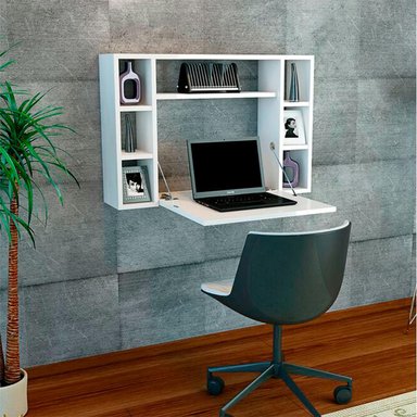 ESCRITORIO PLEGABLE MUEBLES CRISOSTOMO HOME OFICCE BLANCO MEDIANO - 3