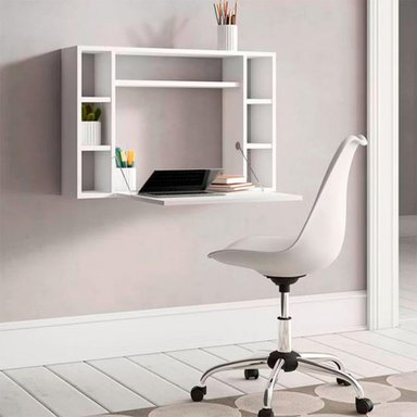 ESCRITORIO PLEGABLE MUEBLES CRISOSTOMO HOME OFICCE BLANCO MEDIANO - 4