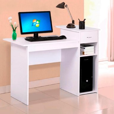 ESCRITORIO PARA LAPTOP MUEBLES CRISOSTOMO HOME OFICCE BLANCO JUVENIL