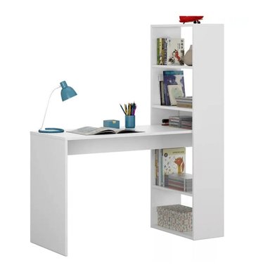 ESCRITORIO LIBRERO MUEBLES CRISOSTOMO HOME OFICCE BLANCO MODERNO 100CM