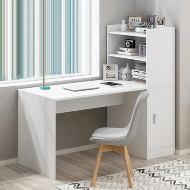 ESCRITORIO ESTANTE MUEBLES CRISOSTOMO HOME OFICCE BLANCO MODERNO 120CM - 2