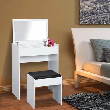ESCRITORIO TOCADOR MUEBLES CRISOSTOMO HOME OFICCE BLANCO 60CM - 1