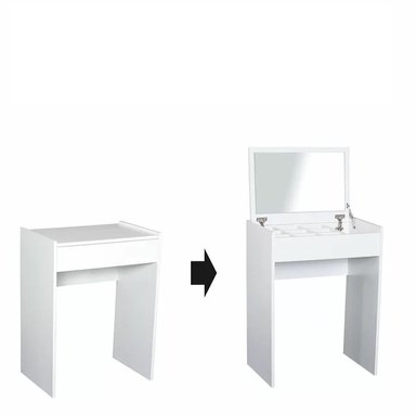 ESCRITORIO TOCADOR MUEBLES CRISOSTOMO HOME OFICCE BLANCO 60CM - 4