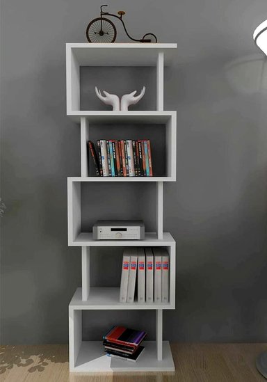 LIBRERO JUVENIL MODERNO BLANCO