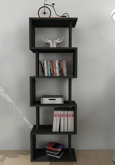 LIBRERO MUEBLES CRISOSTOMO HOME OFICCE NEGRO JUVENIL MODERNO