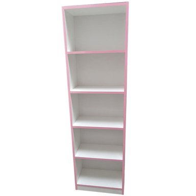 LIBRERO MUEBLES CRISOSTOMO HOME OFICCE BLANCO JUVENIL BORDE ROSA