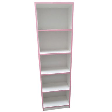 LIBRERO MUEBLES CRISOSTOMO HOME OFICCE BLANCO JUVENIL BORDE ROSA - 2