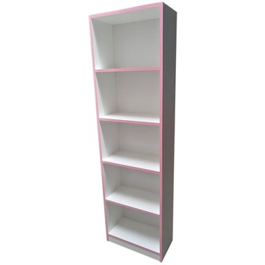 LIBRERO MUEBLES CRISOSTOMO HOME OFICCE BLANCO JUVENIL BORDE ROSA - 3
