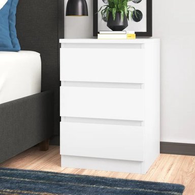 VELADOR MUEBLES CRISOSTOMO MELAMINA 3 CAJONES BLANCO
