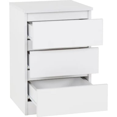 VELADOR MUEBLES CRISOSTOMO MELAMINA 3 CAJONES BLANCO - 4