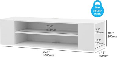 MUEBLE PARA TV MUEBLES CRISOSTOMO HOME OFICCE MODERNO 55 PULGADAS BLANCO - 4