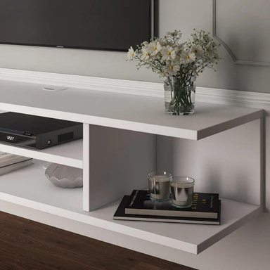 MUEBLE PARA TV MUEBLES CRISOSTOMO HOME OFICCE FLOTANTE 55 PULGADAS BLANCO - 3