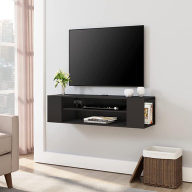 MUEBLE PARA TV MUEBLES CRISOSTOMO HOME OFICCE MODERNO 55 PULGADAS NEGRO