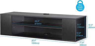 MUEBLE PARA TV MUEBLES CRISOSTOMO HOME OFICCE MODERNO 55 PULGADAS NEGRO - 4