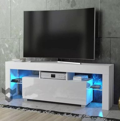 CENTRO DE ENTRETENIMIENTO MUEBLES CRISOSTOMO HOME OFICCE PARA TV CON LUCES LED