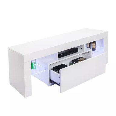 CENTRO DE ENTRETENIMIENTO MUEBLES CRISOSTOMO HOME OFICCE PARA TV CON LUCES LED - 2