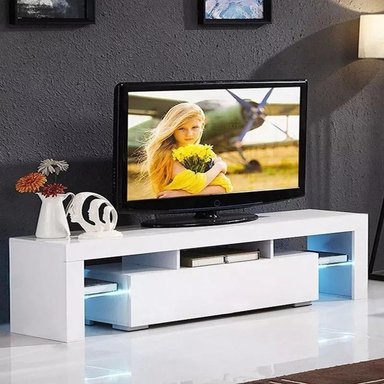 CENTRO DE ENTRETENIMIENTO MUEBLES CRISOSTOMO HOME OFICCE PARA TV CON LUCES LED - 3