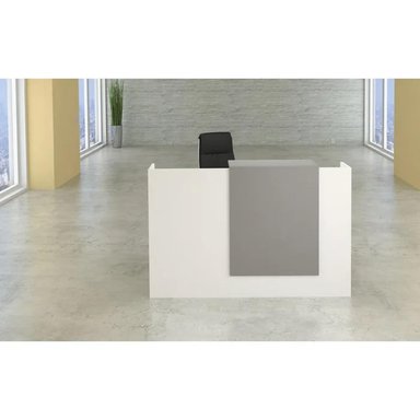 COUNTER DE RECEPCIÓN MUEBLES CRISOSTOMO HOME OFICCE 160 CM MODERNO PLOMO